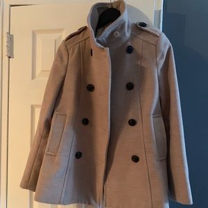 H&M beige waist length pea coat